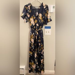 BALTIC BORN | Sicily Maxi Dress | Navy Floral | Women’s XL